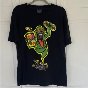 Black Brain Candy Ghostbusters Slimer Graphic Tee Sz L